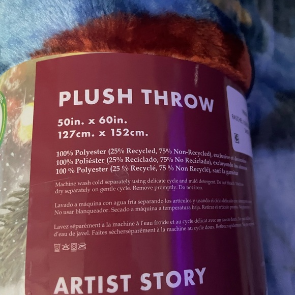 COPY - Warm Wishes Plush Throw Santa Deer 50x60 - Picture 6 of 8